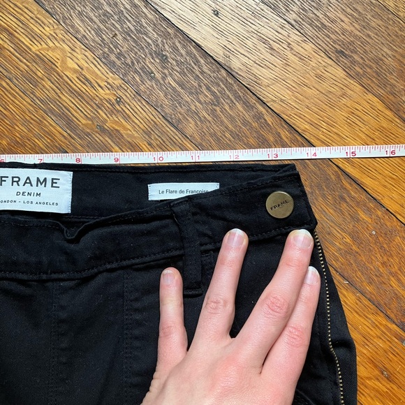 High-waisted long black Frame Denim flare jeans - Picture 4 of 10